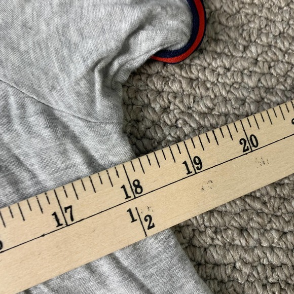 Ivoire Womens T-Shirt Size Medium Gray Tie Cuffs Short Sleeves V-Neck Pullover - Picture 7 of 10